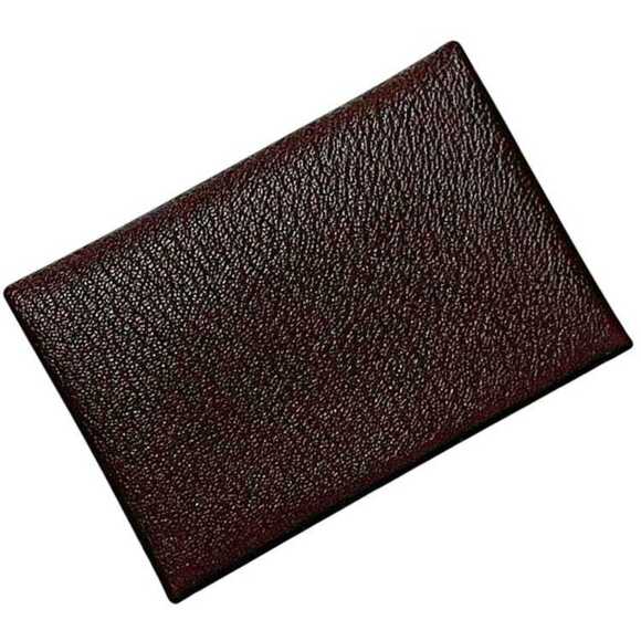 Hermes Hermès Calvi Duo bifold wallet (f-24736) in brown and blue with a leat...